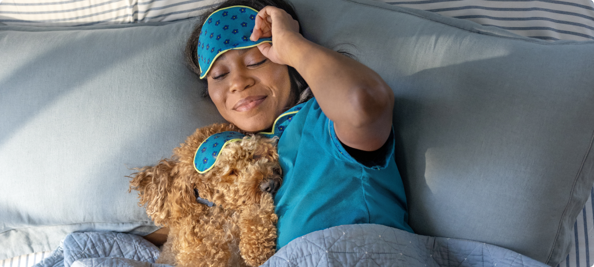 Veterinarian talking to a client about a bagged product
