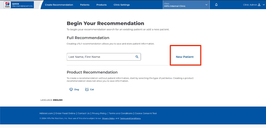 How to Begin - Add New Patient